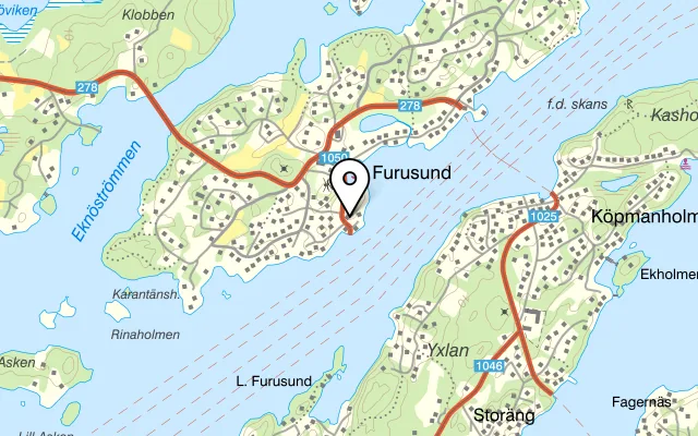 Karta som visar Furusunds wärdshus på Furusunds strandväg 2, 760 19 Furusund