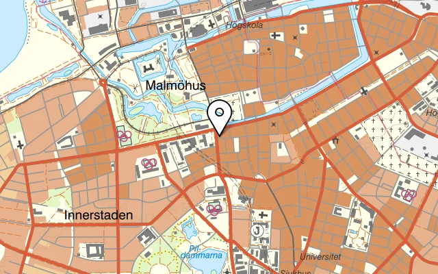 Karta som visar Atmosfär på Fersens väg 4, 211 42 Malmö