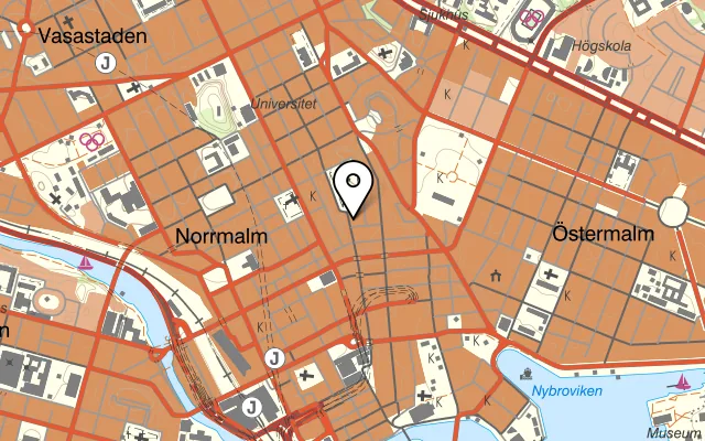 Karta som visar La Tentazione på Malmskillnadsgatan 60, 111 38 Stockholm