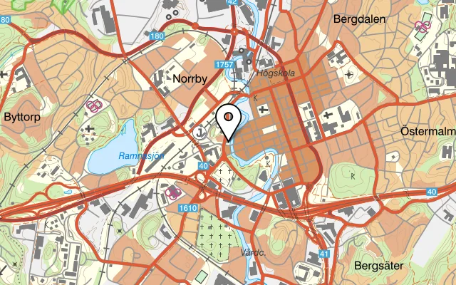 Karta som visar Köket på Västerbrogatan 12, 503 30 Borås