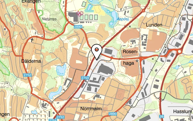 Karta som visar Alpina Restaurang & Pizzeria på Gustav Adolfs gata 57, 541 45 Skövde