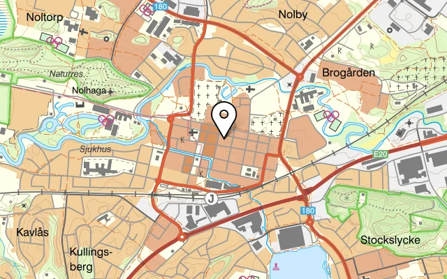 Karta som visar Nygrens Café på Drottninggatan 27, 441 30 Alingsås