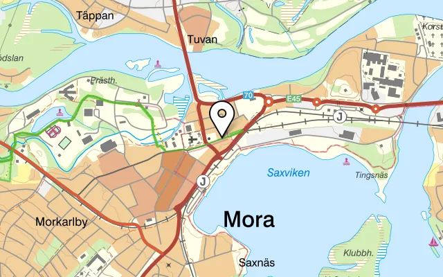 Karta som visar Restaurang Vasagatan 32 på Vasagatan 32, 792 32 Mora