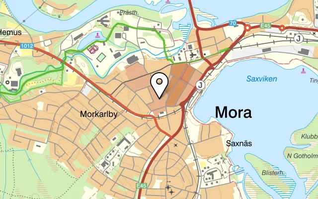 Karta som visar Pizzeria Prima på Fridhemsgatan 2A, 792 30 Mora