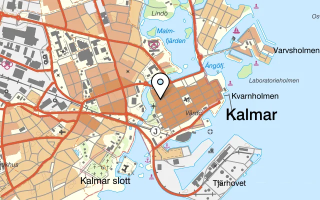 Karta som visar Ming Palace på Fiskaregatan 7, 392 32 Kalmar