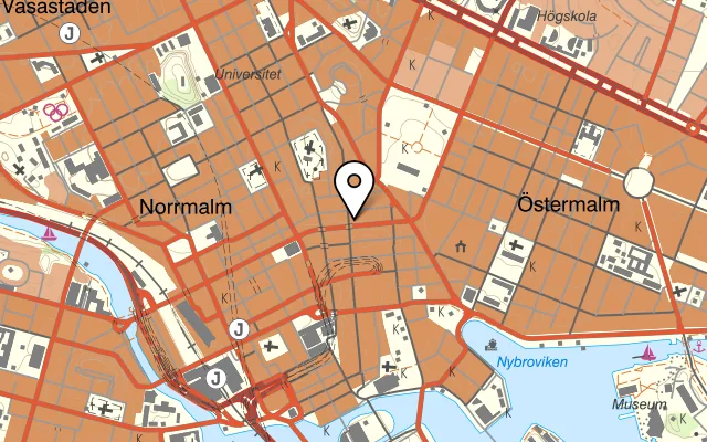 Karta som visar Asian Post Office på Regeringsgatan 66, 111 39 Stockholm