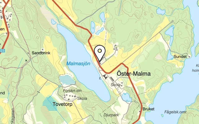Karta som visar Öster-Malma på Öster-Malma, 611 91 Nyköping