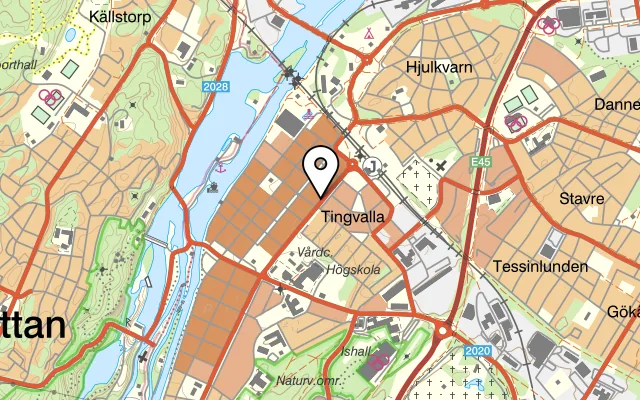 Karta som visar Phasa Thai på Drottninggatan 15, 461 32 Trollhättan