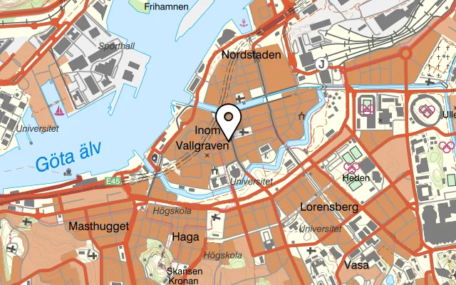 Karta som visar Tandoori Kitchen på Kungsgatan 25, 411 19 Göteborg