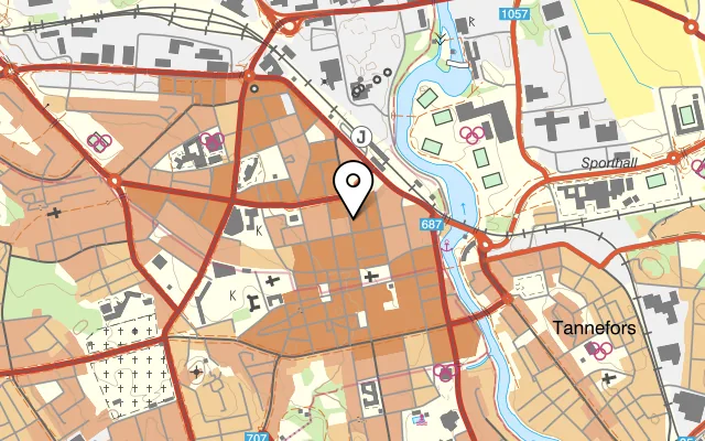 Karta som visar De Klomp på Sankt Larsgatan 13, 582 24 Linköping, Sweden