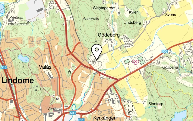 Karta som visar Lilla Spinneriet på Spinnmästarevägen 2, 437 34 Lindome