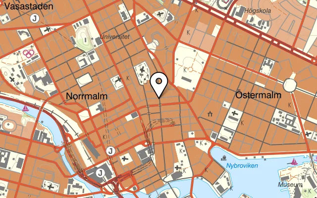Karta som visar Knut på Regeringsgatan 77, 111 39 Stockholm