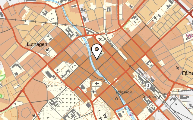 Karta som visar Café Linné Konstantina på Svartbäcksgatan 22, 753 32 Uppsala