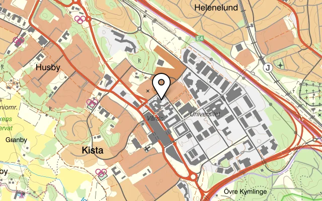 Karta som visar Restaurang Forum på Torshamnsgatan 35, 164 40 Kista