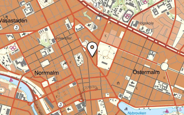 Karta som visar Eatnam på Birger Jarlsgatan 36, 114 29 Stockholm