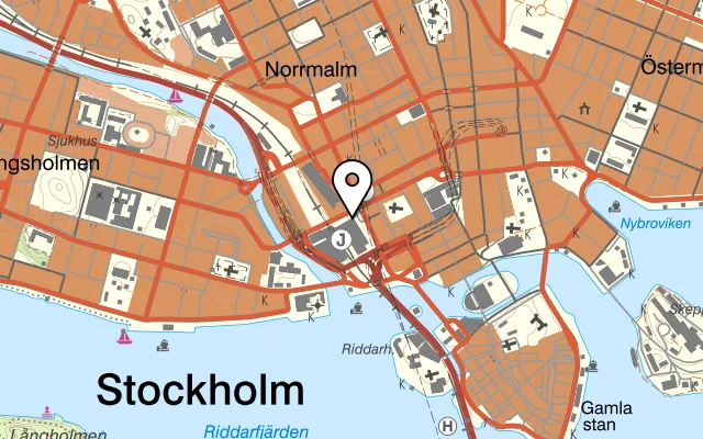 Karta som visar Luzette på Centralplan 25, 111 20 Stockholm