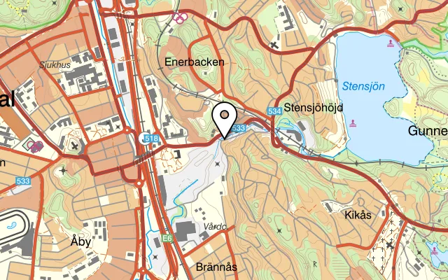 Karta som visar Kråkans Krog på Götaforsliden 1, 431 34 Mölndal