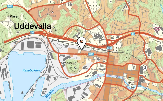 Karta som visar Centralens Konditori på Strömstadsvägen 34 c, 451 50 Uddevalla