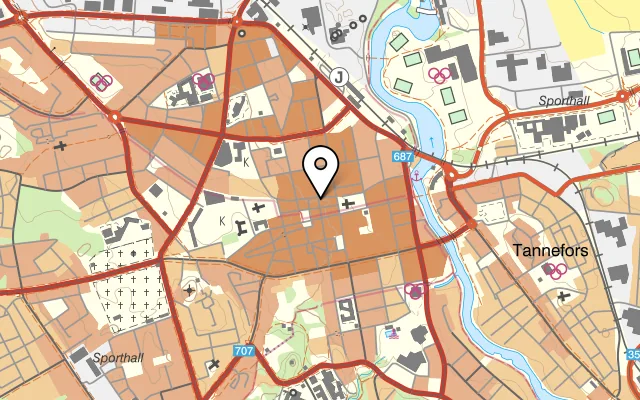 Karta som visar Cioccolata Bistro på Ågatan 24, 582 22 Linköping