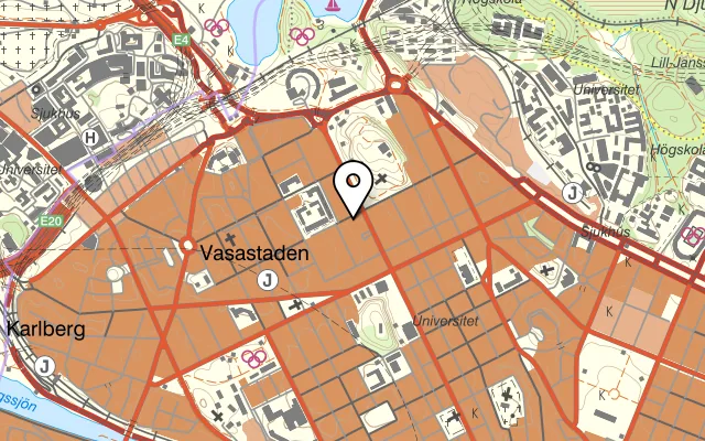 Karta som visar Lilla Prag på Frejgatan 53, 113 49 Stockholm