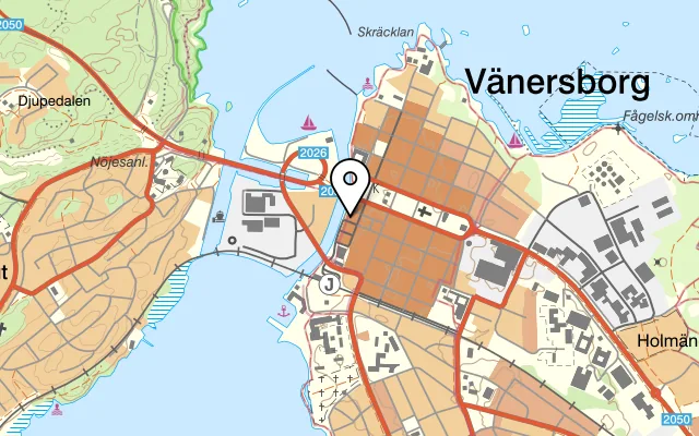 Karta som visar Restaurang Koppargrillen på Hamngatan 13, 462 33 Vänersborg