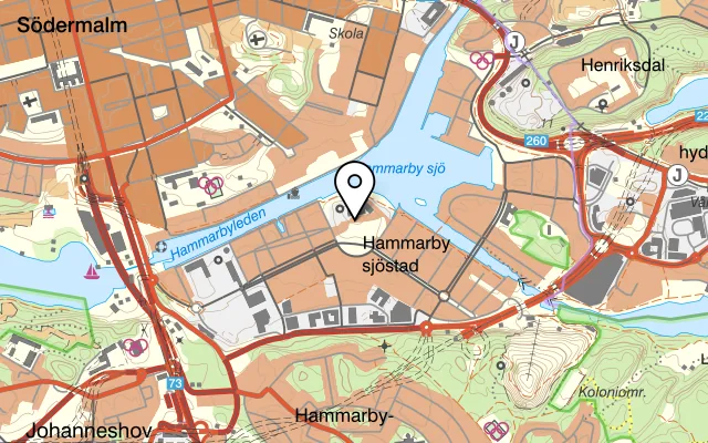 Karta som visar Filos - Lumaparkens Veranda på Lumaparksvägen 7, 120 31 Stockholm