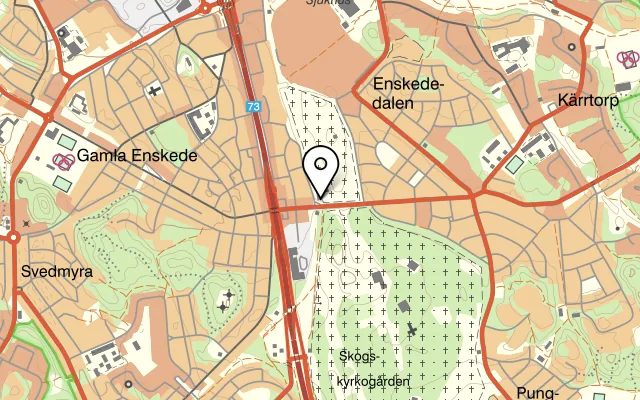 Karta som visar Enskedeterrassen på Sockenvägen 479, 122 33 Enskede
