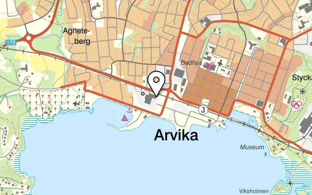 Karta som visar Restaurant Skeppet på Strandvägen 2, 671 51 Arvika