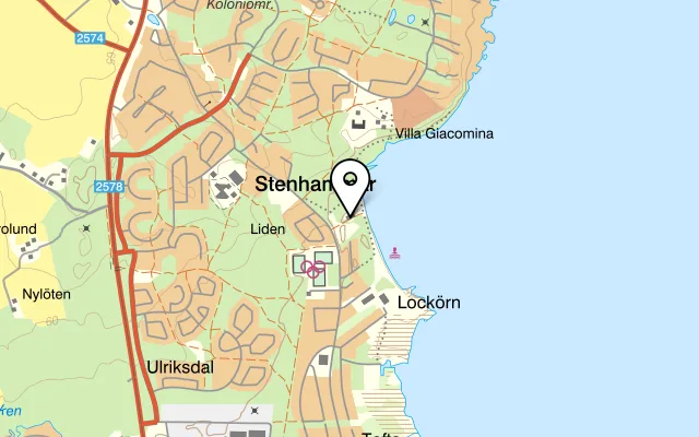 Karta som visar Skogshyddan på Gamla Läckövägen 52, 531 55 Lidköping