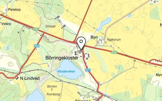Karta som visar Anita på Börringekloster på Börringe stationsväg 10, 233 91 Svedala