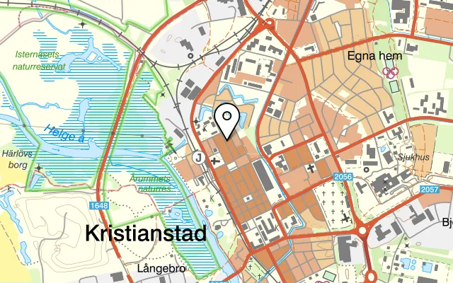 Karta som visar Kippers Källere på Östra Storgatan 9, 291 32 Kristianstad