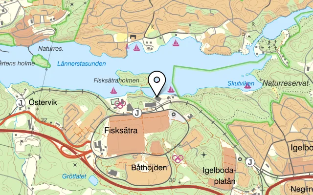 Karta som visar Saltsjö-pir på Brantvägen 3, 133 42 Saltsjöbaden
