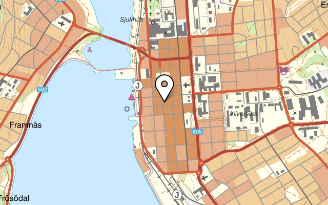 Karta som visar Sea Street Sushi på Storgatan 31, 831 30 Östersund
