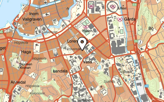 Karta som visar Bon på Arkivgatan 4, 411 34 Göteborg