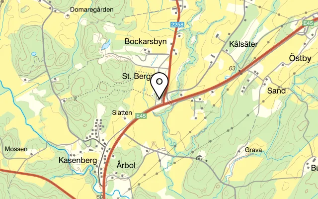 Karta som visar Berga Bistro på Stora Berga 501, 662 92 Åmål