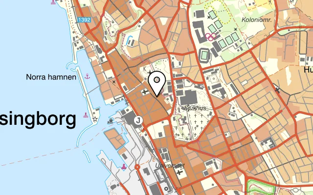 Karta som visar Château Forêt på Södra Storgatan 19, 252 23 Helsingborg
