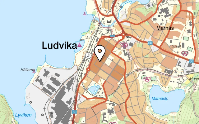 Karta som visar Akropolis på Engelbrektsgatan 6, 771 30 Ludvika