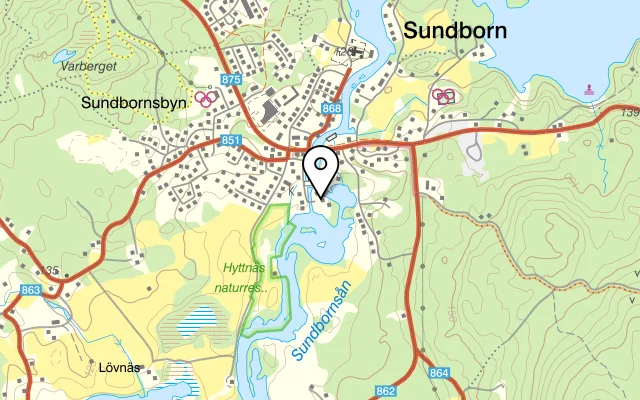 Karta som visar Trädgårdscafé på Stationsvägen 13, 793 41 Insjön