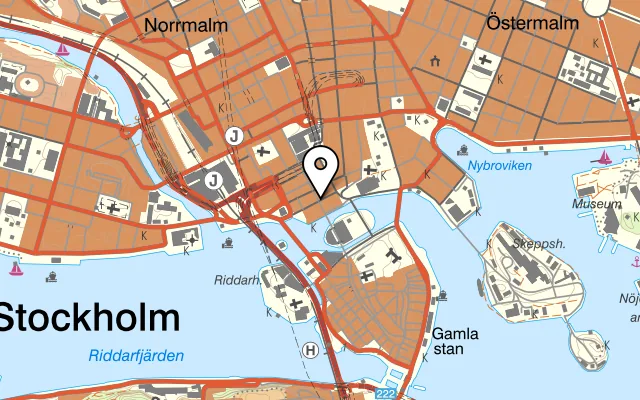 Karta som visar Pickwick på Drottninggatan 6, 111 51 Stockholm