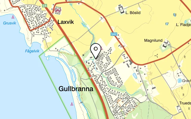 Karta som visar Hallandslängan på Ingång 10, Stridbecksliden, 302 33 Halmstad
