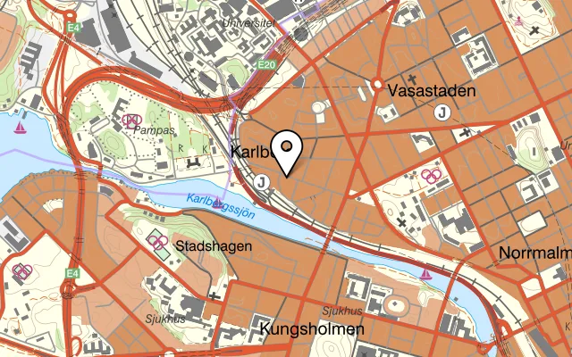 Karta som visar Shanti - Touch of Bengal på Rörstrandsgatan 23, 113 40 Stockholm