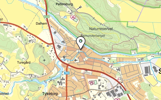 Karta som visar Österns-stjärna på Ågatan 21, 614 34 Söderköping