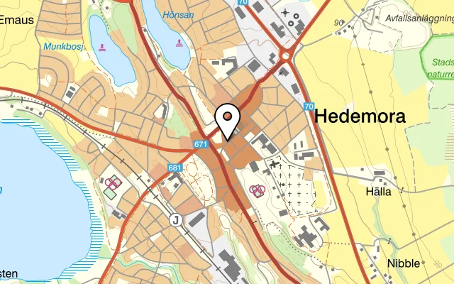 Karta som visar The Kings Arms på Kungsgatan 15, 774 30 Avesta, Sweden
