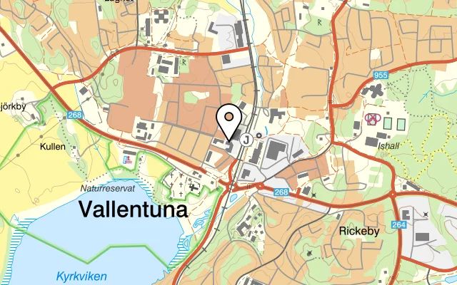 Karta som visar Gästis Kök och Bar på Tuna Torg 5, 186 31 Vallentuna