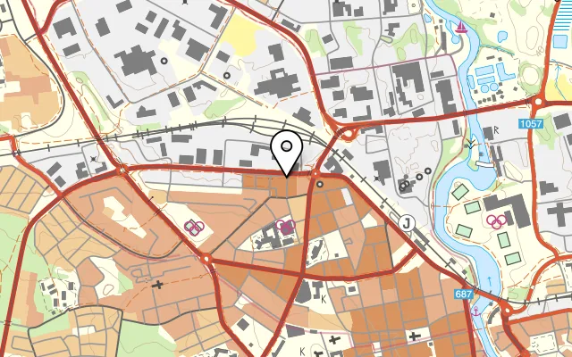 Karta som visar Nami Korean BBQ på Nordengatan 3a, 582 55 Linköping