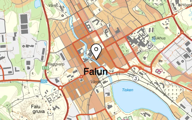 Karta som visar The Bishop Arms på Vattugränd 6, 791 71 Falun, Sweden