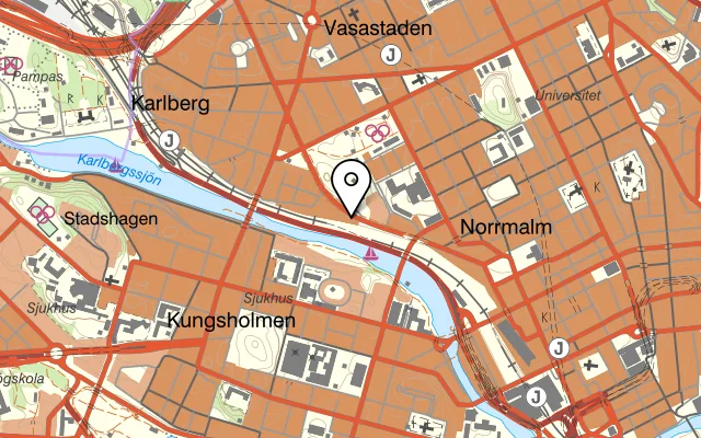 Karta som visar Bistro BKH på Torsgatan 19, 113 21 Stockholm