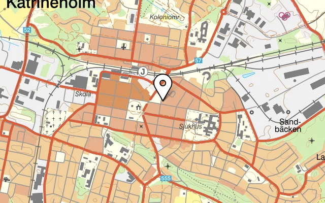 Karta som visar Olympos på Malmgatan 7, 641 31 Katrineholm