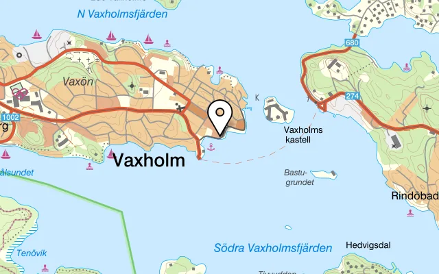 Karta som visar La Brisa på Söderhamnen 7, 185 31 Vaxholm