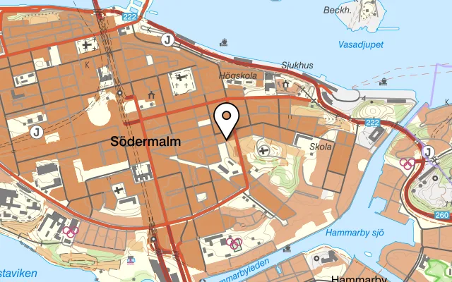 Karta som visar Bistro Boheme på Skånegatan 83, 116 35 Stockholm